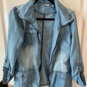Women's Jacket noble U blue zip up size large